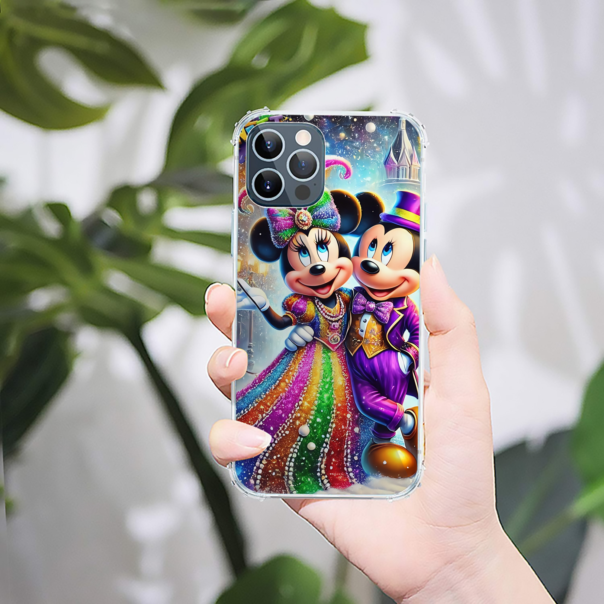 （画像用） ミッキーマウス Mickey Mouse 【iPhone 12シリーズ対応】透明スマホケース（クリアソフトケース）
